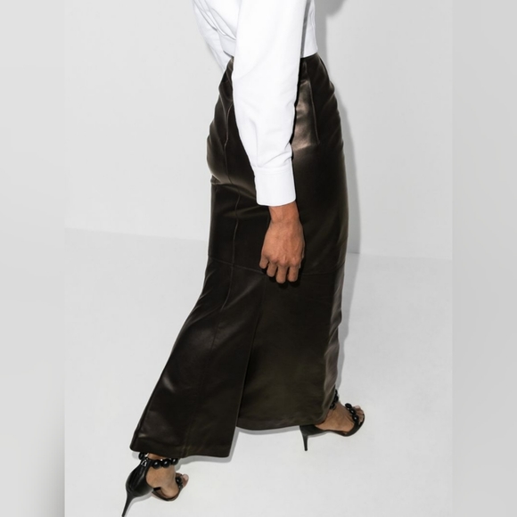 Alaia Leather Maxi skirt size XL (44) BNWT - Picture 2 of 11
